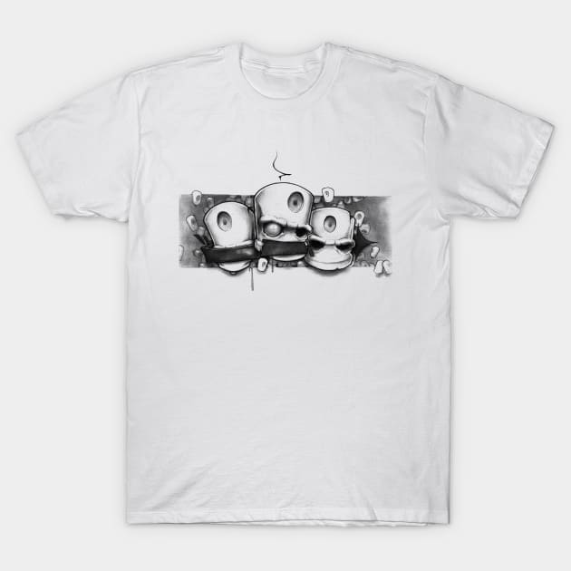 See No Evil, Hear No Evil, Speak No Evil T-Shirt by 2wear Grafix